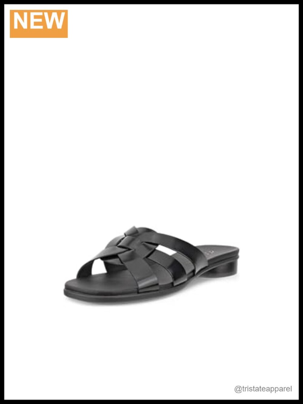 Leather Woven Slide Sandals Lightweight Comfort